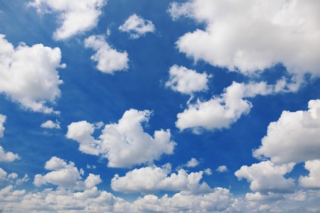 Blue sky with white clouds.の写真素材