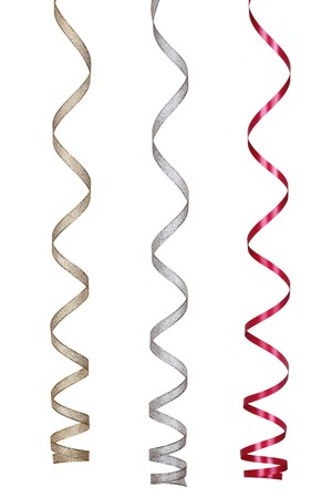  Holiday streamers isolated on the white backgroundの写真素材