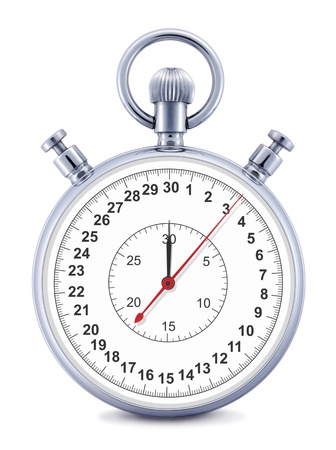 Stopwatch  isolated on the white background, clipping Path included.の写真素材