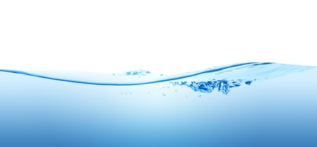 A splash of pure water wave, isolated on the white background の写真素材
