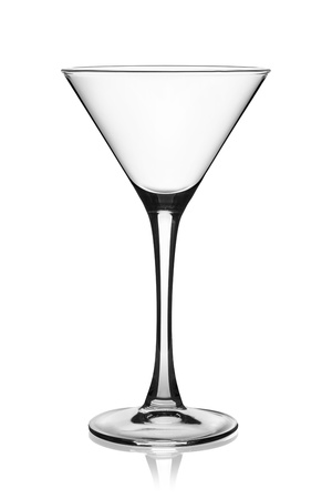  Empty martini glass isolated on the white backgroundの写真素材