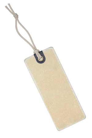 Vintage label with string isolated on the white background, clipping path included の写真素材