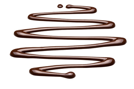 Decoration of melted chocolate, isolated on the white background.の写真素材