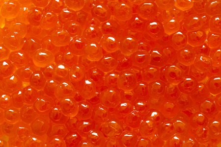 Closeup of red caviar.の写真素材