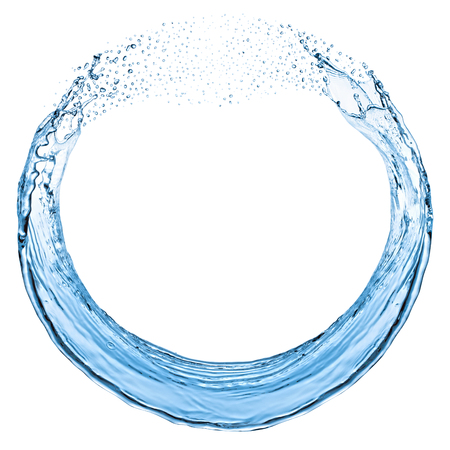 Water splash isolated on the white background.の写真素材