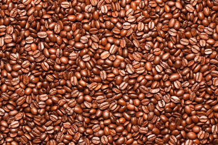 Close up of roasted coffee beans.の写真素材