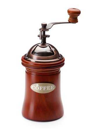 Coffee grinder isolated on the white background, clipping path included.の写真素材