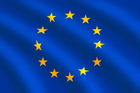 Waving flag of European Union.の写真素材