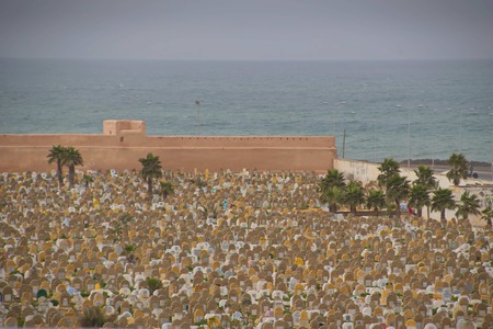 Muslim cemetery graves. Rabat, Morocco North Africaの写真素材