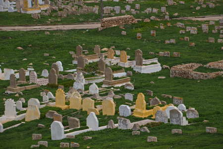 Muslim cemetery graves. Rabat, Morocco North Africaの写真素材