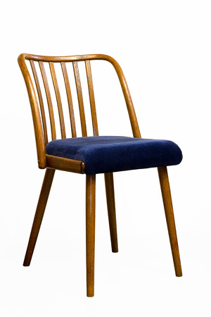 Vintage Art deco Chair isolated on white backgroundの写真素材