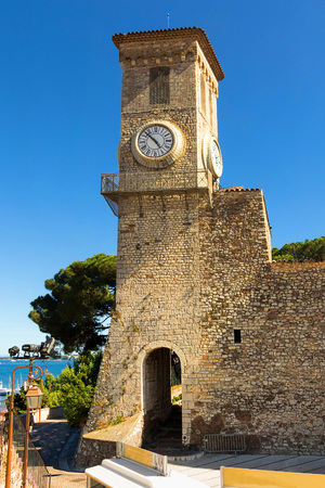 Bell tower of church of Our Lady of Hope in Cannesの写真素材