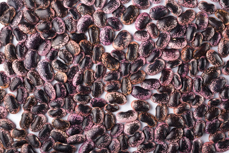 Red beans piled isolated on white background