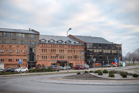 LIEPAJA, LATVIA - January, 2018: View of the Promenade Hotel in Liepajaのeditorial素材