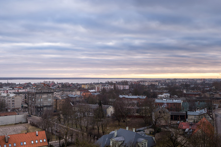 Liepaja city aerial view, Latvia.の写真素材