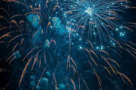 Fireworks light up the sky with dazzling display
