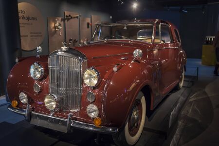 RIGA, LATVIA-February 18, 2019: 1946 Bentley in the Riga Motor Museumのeditorial素材