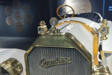 RIGA, LATVIA-February 18, 2019: 1911 Overland Model 45 in the Riga Motor Museumのeditorial素材