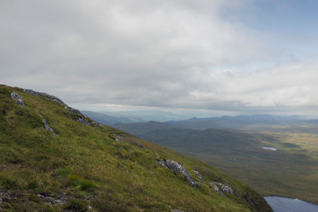 Panoramic view of Loch Ness from Meall Fuar-mhonaidh
