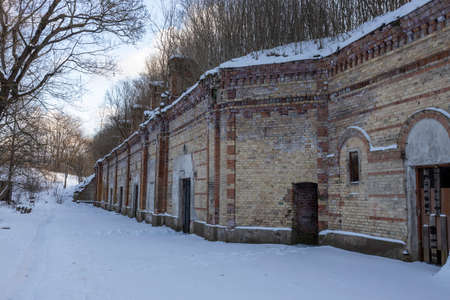Riga. Remains of the ruined Daugavgrivas fortress. Bolderaja.の写真素材