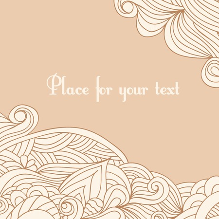 Abstract hand drawn background in pastel colors. with place for text. Good for greeting card and web design. Vector illustration.のイラスト素材