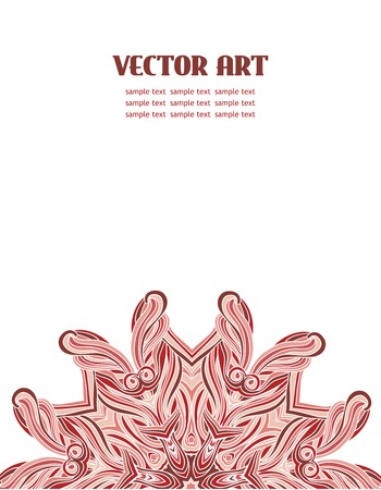 Abstract vector lace design. Vector ornamental border frame. Good for brochures, banners, cards, invitations etcのイラスト素材