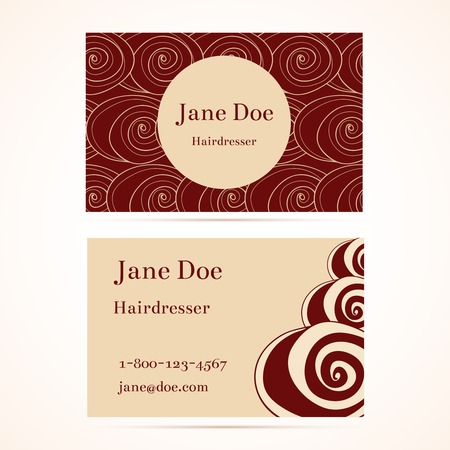 Business card template. Visiting card in floral style. Cute vector illustration.のイラスト素材