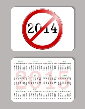 Pocket calendar in minimalistic style. Vector illustration.のイラスト素材