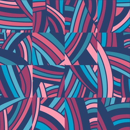 Colorful cuted into pieces doodle background. のイラスト素材