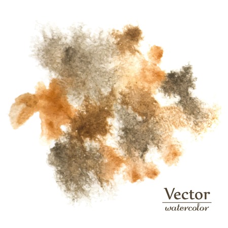 Vector abstract brown and black blots. Dark ink design spots isolated on white. Abstract paint illustration. Liquid.  Background for banner, card, poster, poster, identity,web design.のイラスト素材