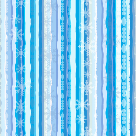 Winter background. Endless textures in blue can be used for print on paper and fabric. Holiday. New Year theme. Vector illustration. Abstract geometric seamless pattern with multicolored lines. Geometrical wallpaper in pastel colors.のイラスト素材