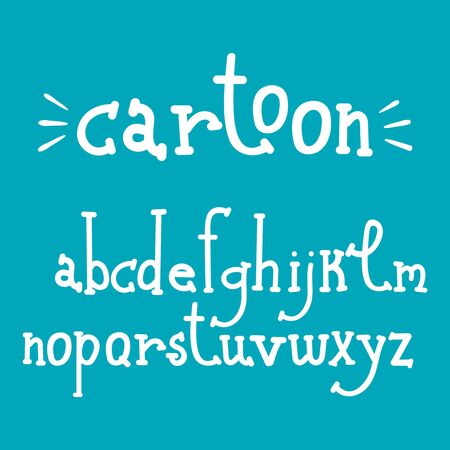 Hand drawn alphabet. Cartoon style vector illustration for individual productsのイラスト素材