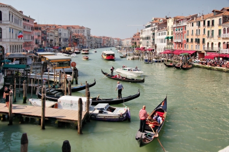 Main water artery and she s transport artery of Veniceのeditorial素材
