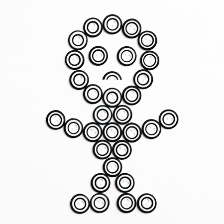 Smiley from buttonsの写真素材