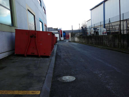 Container in industrial areaの素材