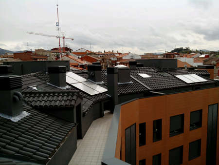 City view from the roofの素材