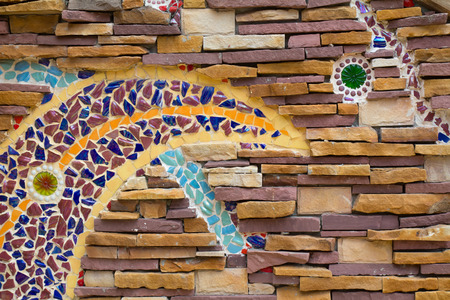 Art of rock on the wall, background, texture, colorfulの写真素材