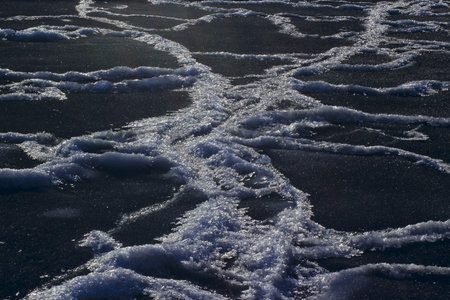 line from the melting ice floes