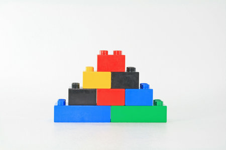 stack of kid's building blocks