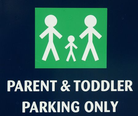 Supmarket parking space notice.                  の写真素材