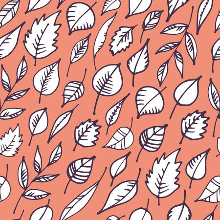 Seamless pattern with leaves. illustration.のイラスト素材
