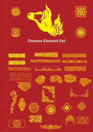 Chinese Vector Elementsのイラスト素材