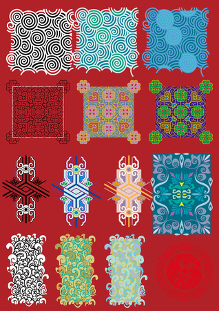 Chinese Vector Illustration Elementsのイラスト素材