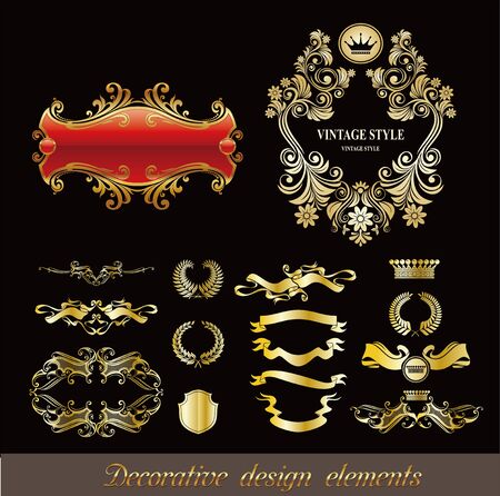 Vintage Design, vintage, classicial design, border, flower, corner, elegant design, vintage pattern, vector, eps, vintage decoration, tatooのイラスト素材