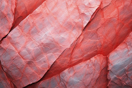 Texture of red crumpled paper. Abstract background for design.の素材