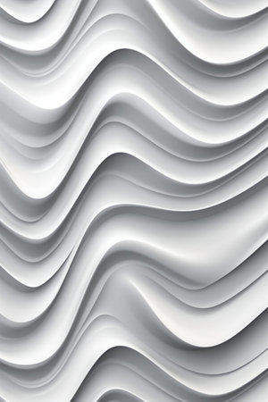 White abstract wavy background. 3d rendering, 3d illustration.の素材