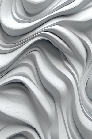 3d illustration of white abstract background with smooth lines in it.の素材