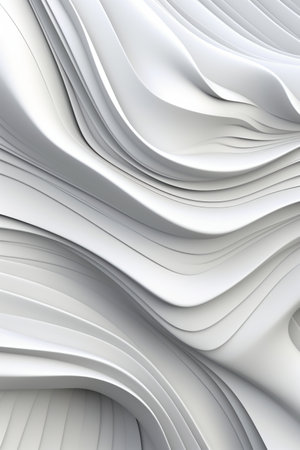 Abstract 3d rendering of wavy surface. Modern background with wavy lines.の素材