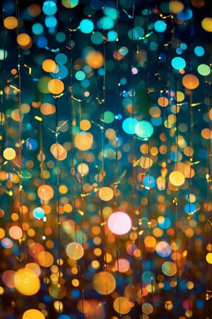 Bokeh lights background, Christmas and New Year holidays background.の素材