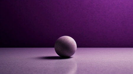 Purple Ball on a purple background. 3d Rendering.の素材